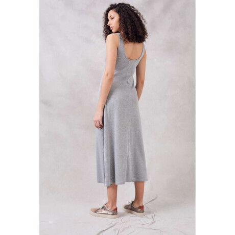 Vestido Lurex Gris Melange