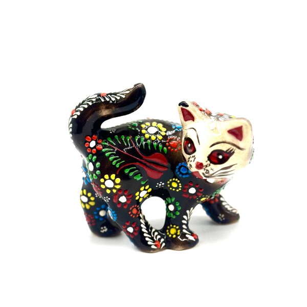 Gato de cerámica Marrón oscuro