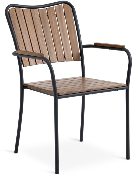 Silla apilable BASTRUP madera dura/negro Silla apilable BASTRUP madera dura/negro