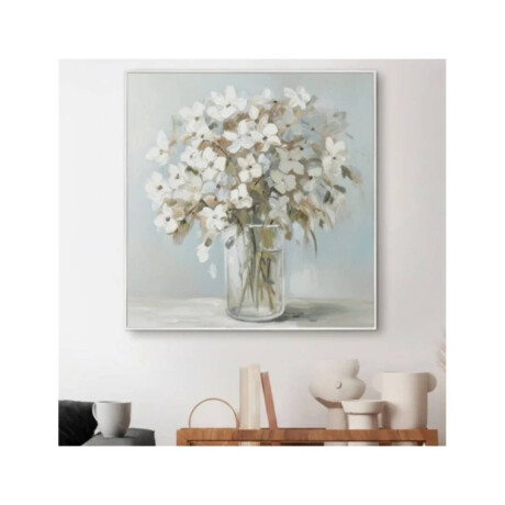 Cuadro Canvas 60X60Cm Marco Pintura Blancas 1 Cuadro Canvas 60X60Cm Marco Pintura Blancas 1