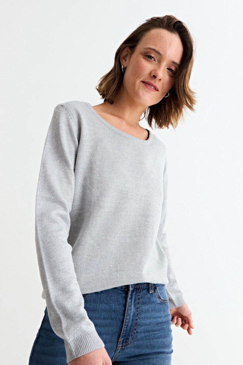 Sweater hilo metálico GRIS