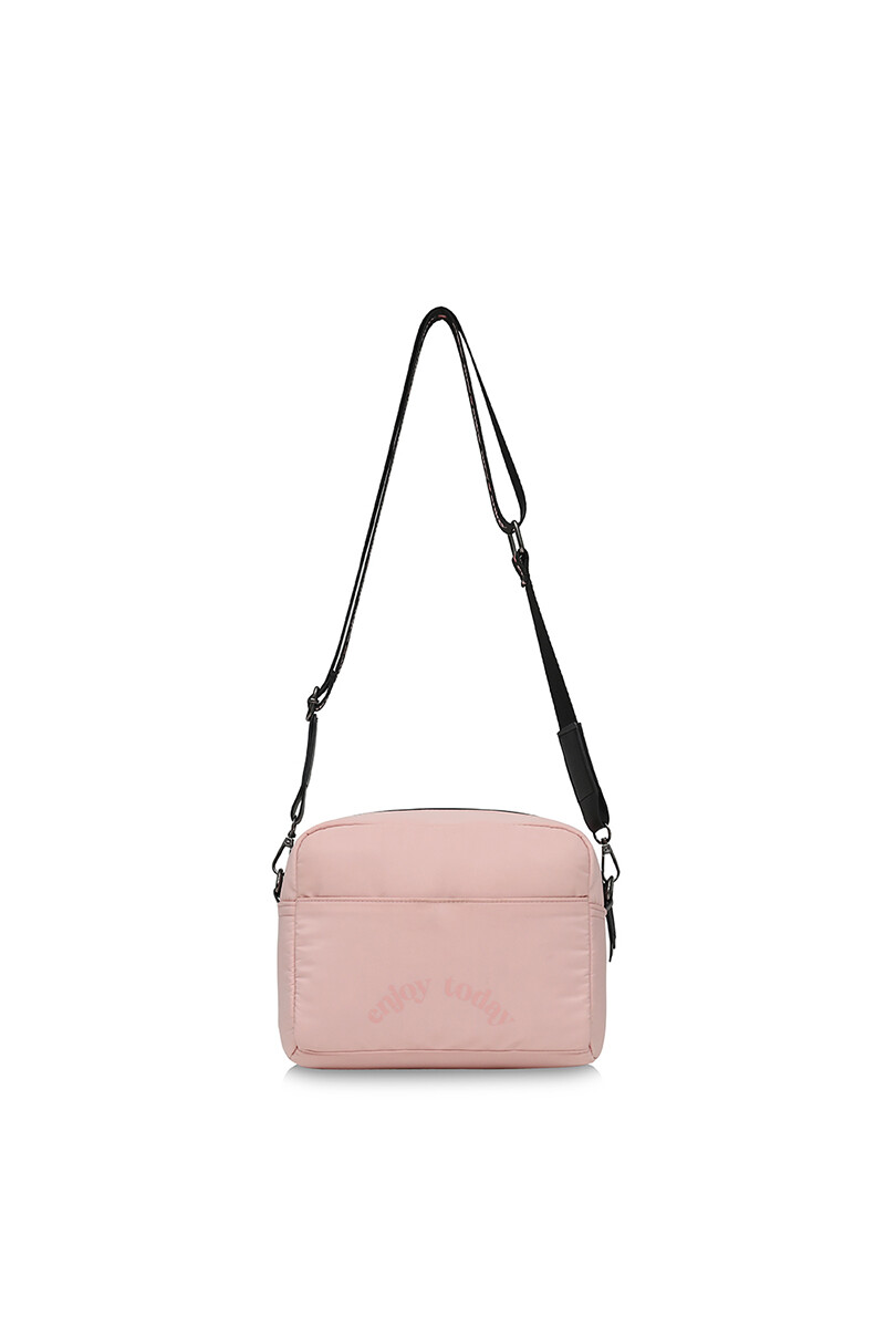 Bandolera con bolsillo frontal Rosado