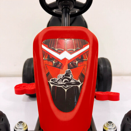 Auto Go Karting Pedal Infantil Cuatriciclo Carrera Rojo