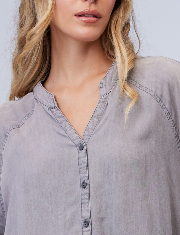 Camisa Oversize Tencel GRIS