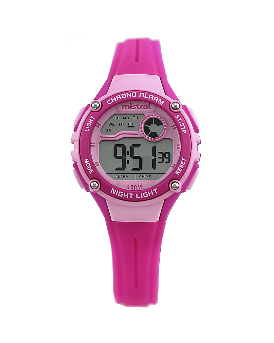 Reloj Mistral Deportivo Silicona Rosa 