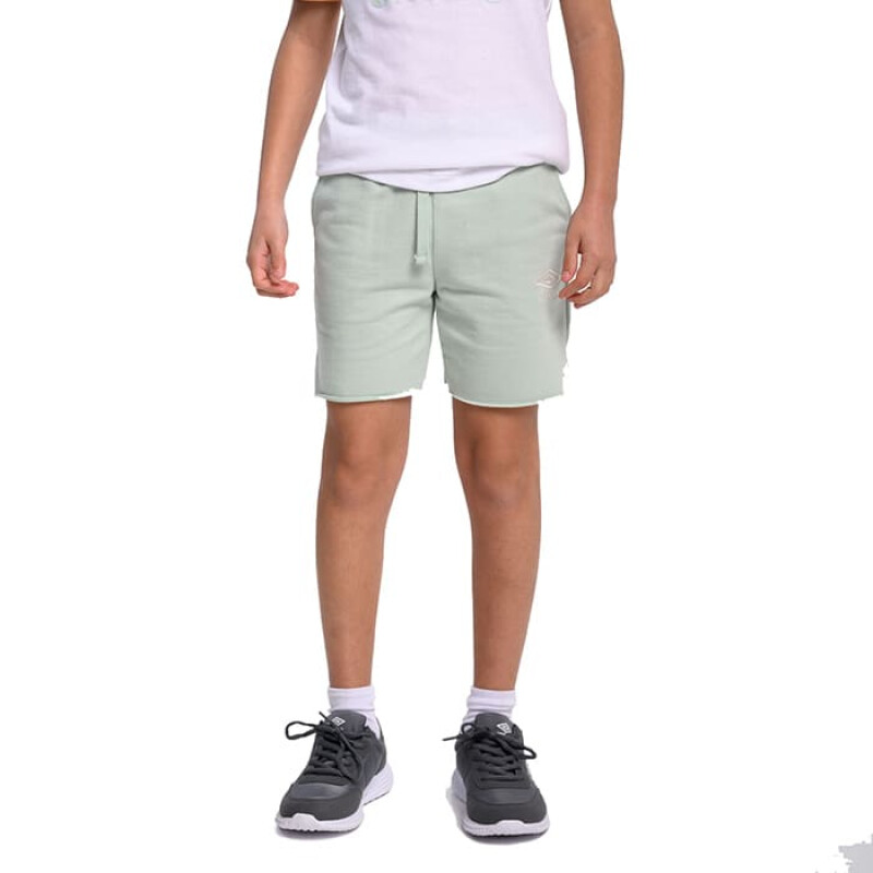 Short Umbro Raw Edge de Niños - 20206014 Verde-blanco