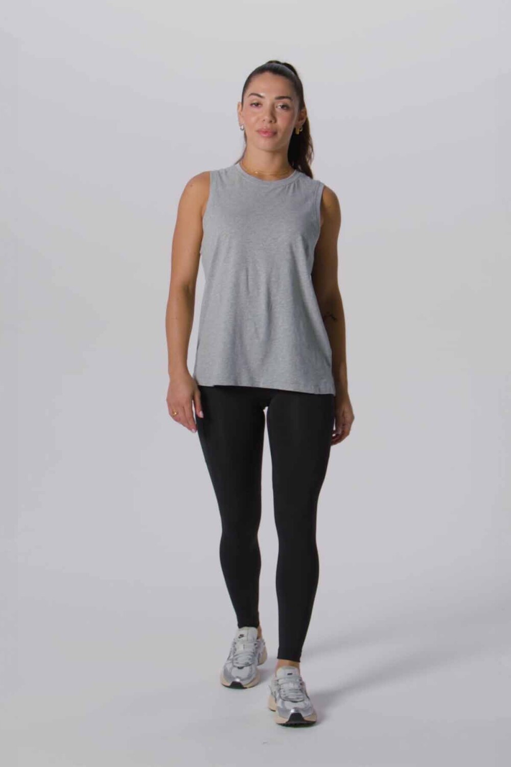 Polo Training 100% Cotton Tank Mujer Black