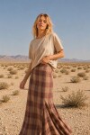 Long Scottish Skirt Beige / Naranja