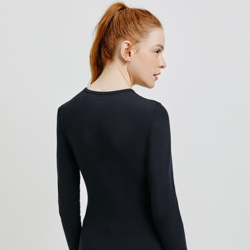 BLUSA ML FEM PRETO ESCURO