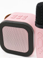 PARLANTE CON MICROFONO ROSADO