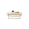 Mesa De Living Vidrio Y Metal - Pilar Blanco
