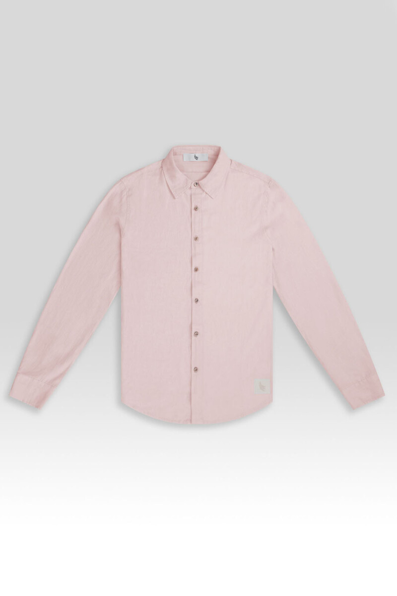 LONG SLEEVE LINEN SHIRT Rose Water