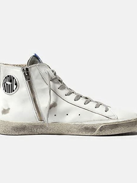 Golden Goose-Botines de cuero, Francy Classic Blanco