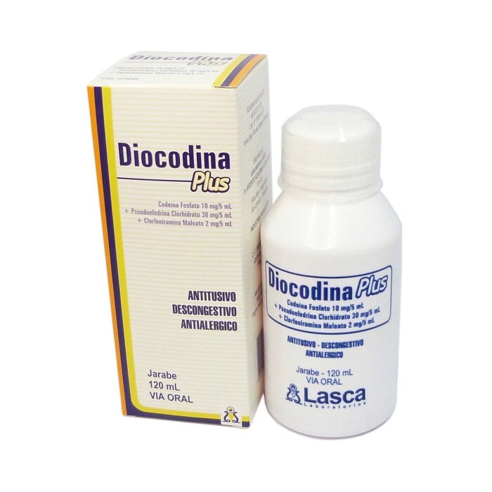 DIOCODINA PLUS JARABE FRASCO X 120 ML. única