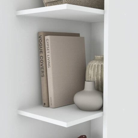 ROPERO 1 PUERTA GUARDARROPA ARMARIO PLACARD CLOSET CON ESPEJO Y ESTANTES BLANCO