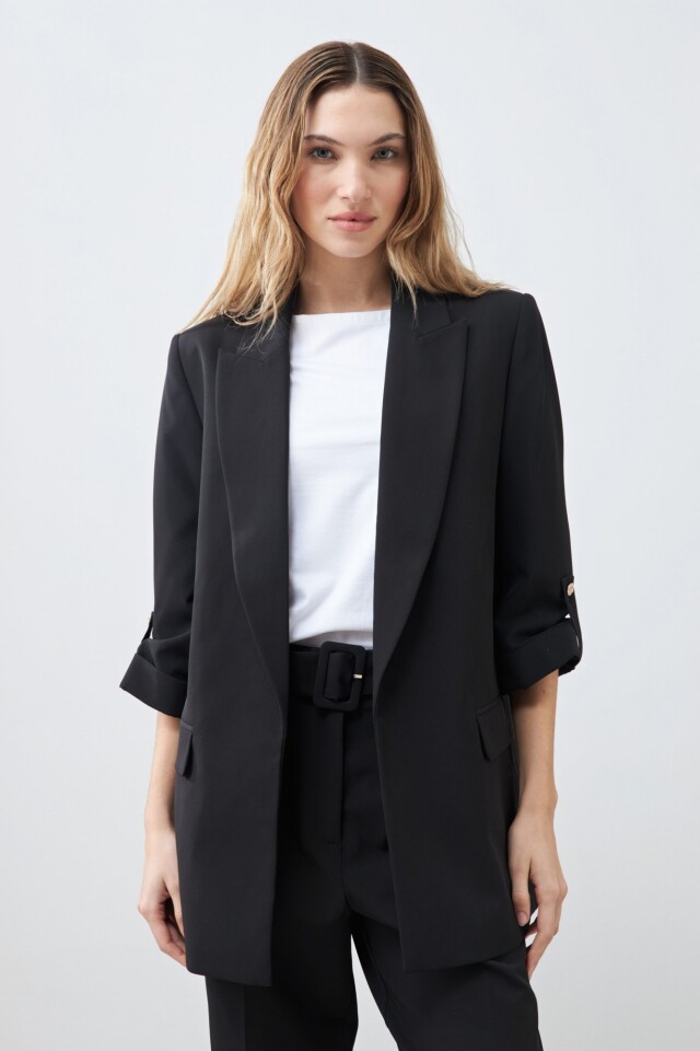 Blazer recto negro