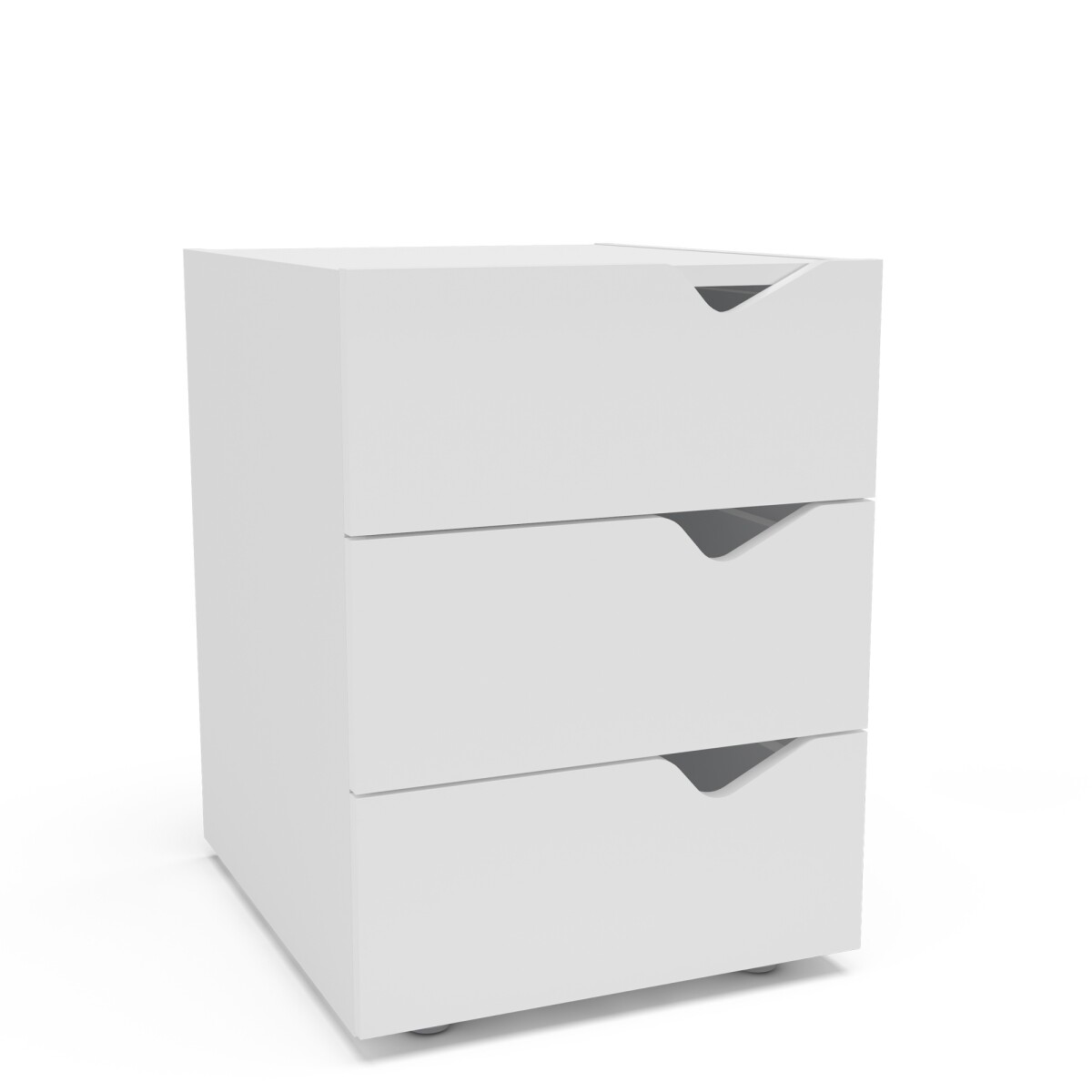 MESA DE LUZ PORTO 3 CAJONES BLANCO - BLANCO 