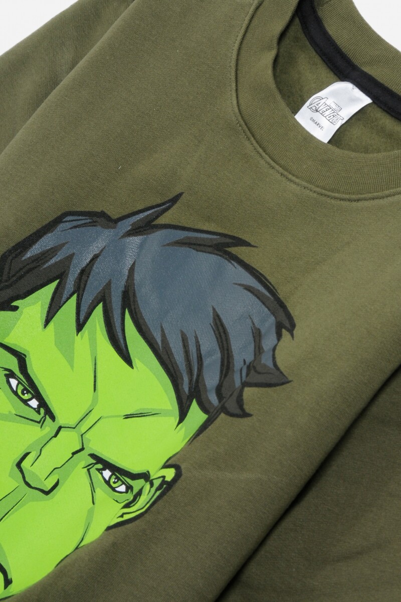 Buzo niño Marvel VERDE MILITAR