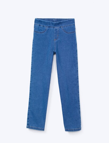 CALZA DE JEANS SKINNY AZUL