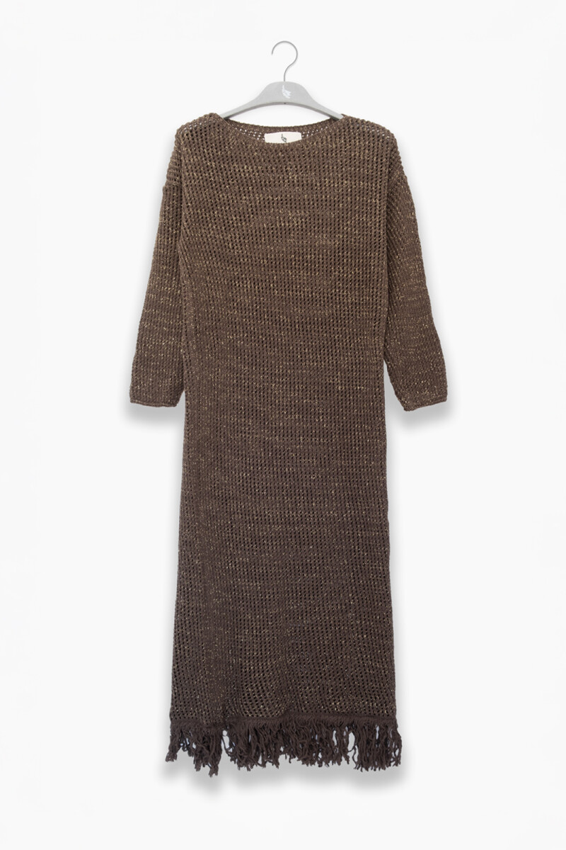 FRINGES DRESS Chocolate