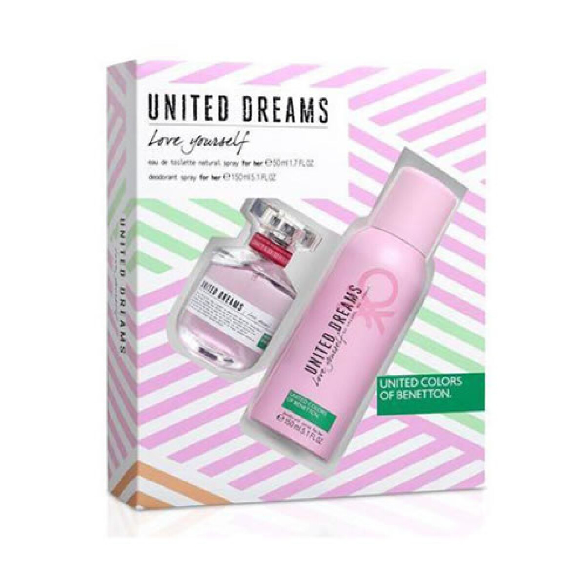 FRAGANCIA BENETTON UD LOVE EDT 50 ML + DEO- PACK 
