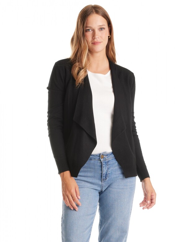 Cardigan Espalda Botones NEGRO