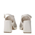 Sandalias de Mujer Bottero Calada con Taco y Plataforma Blanco