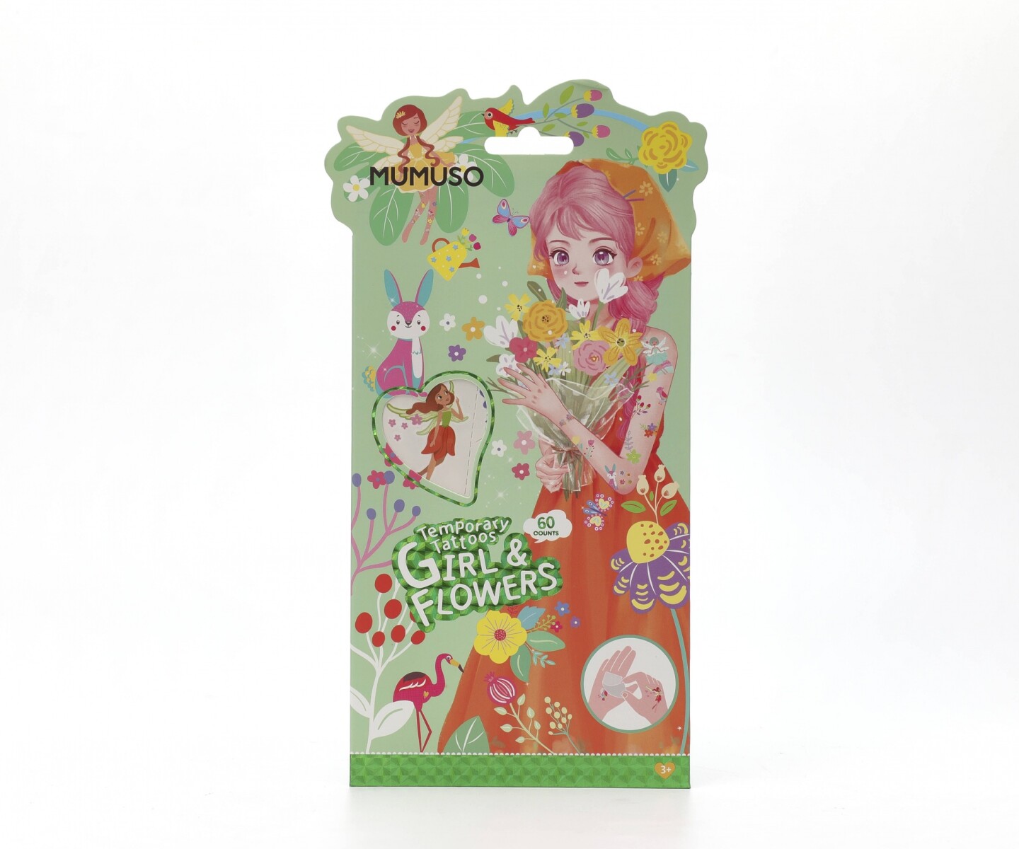 TATUAJES TEMPORALES (NIÑA Y FLORES) 