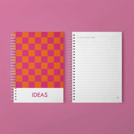 Cuaderno naranja y fucsia Sc