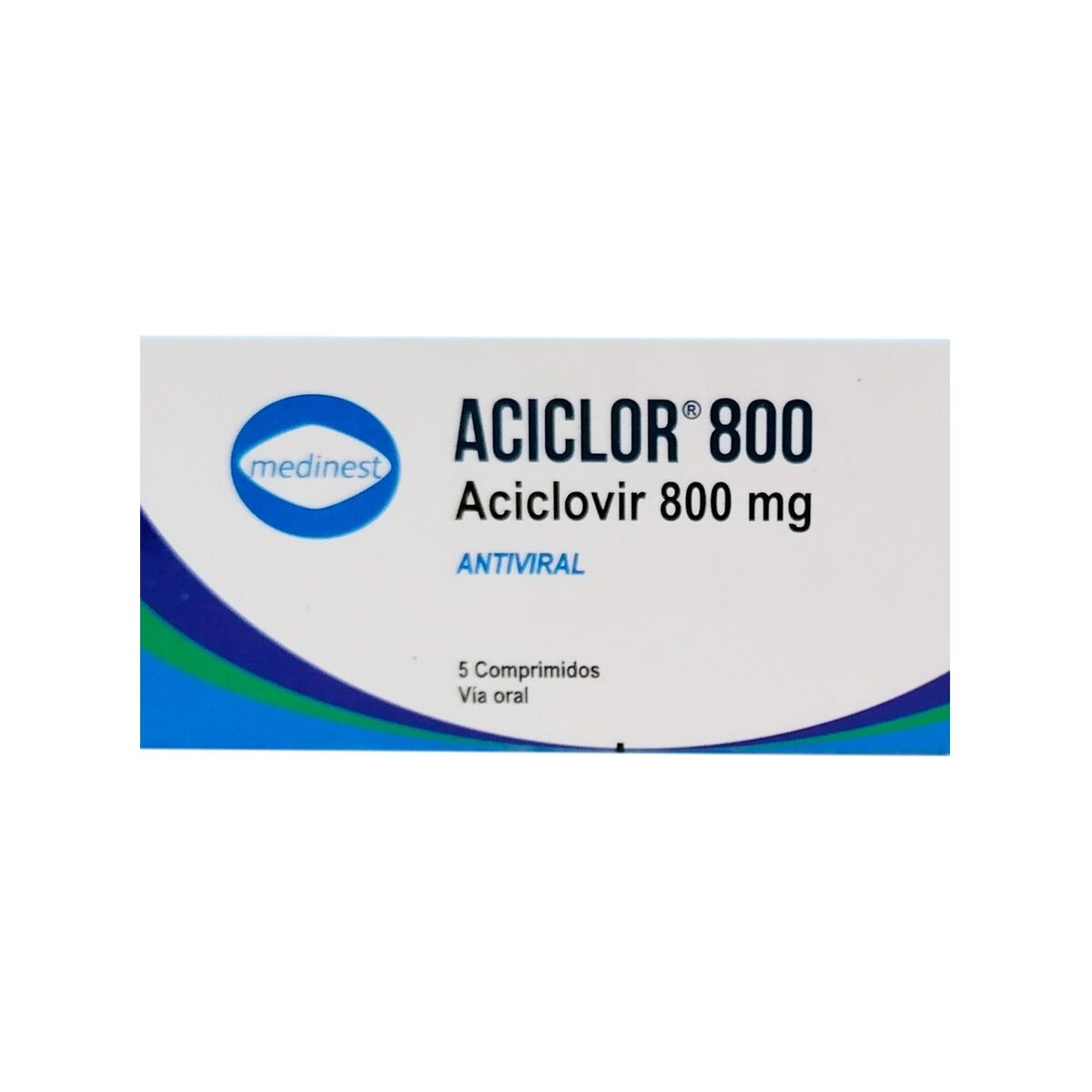 ACICLOR 800 MG. CJ X 5 COMP. 