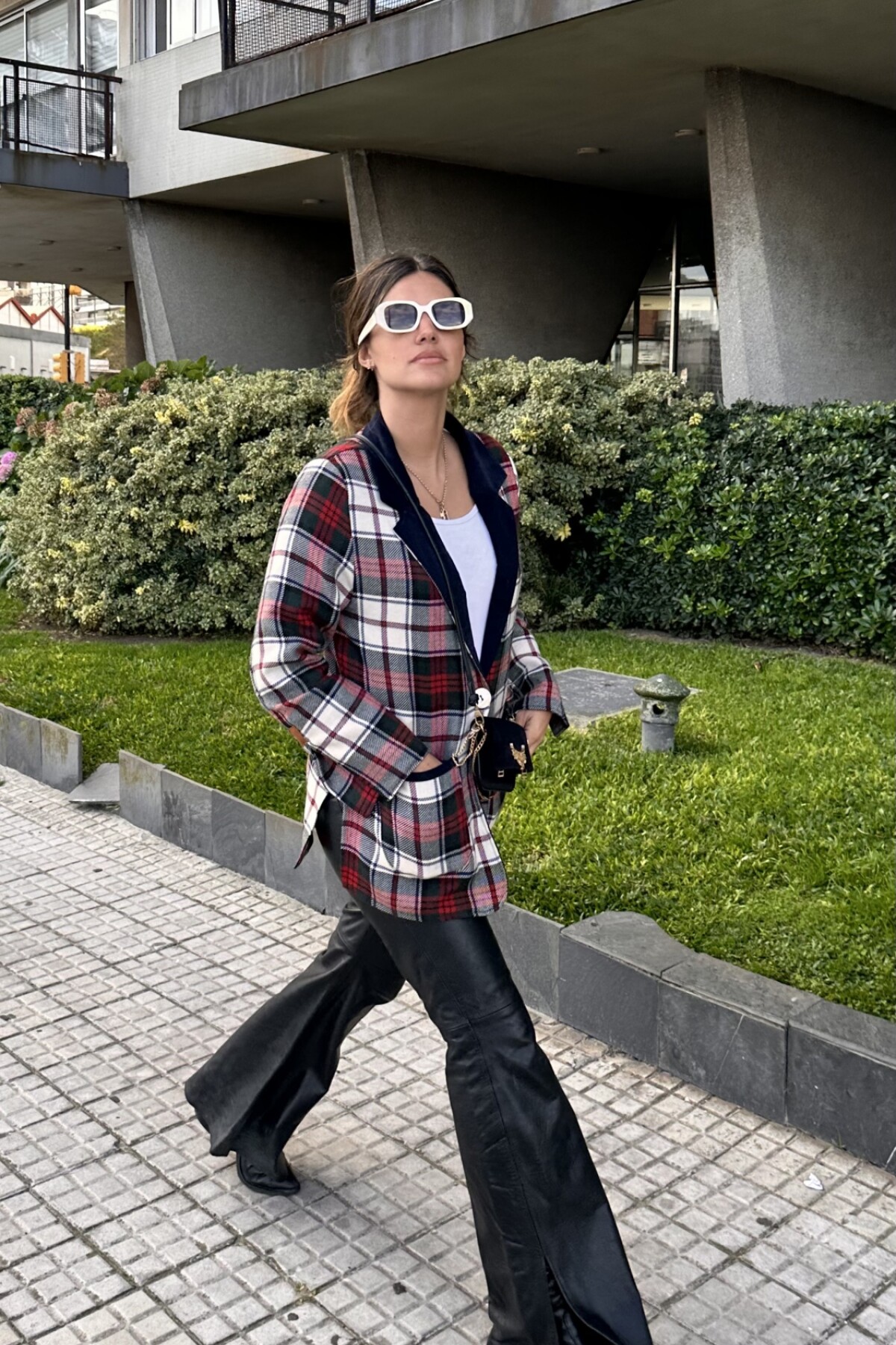 School Blazer Cuadrille Blanco/rojo