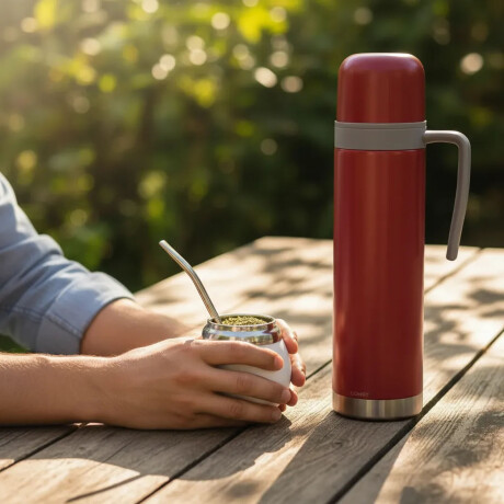Set Ac.Inox Termo 750ml +mate lavable 120ml +bombilla regalo Blanco