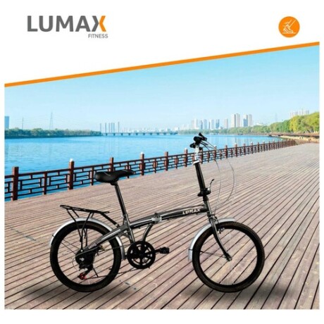 Bicicleta Plegable Rodado 20 Lumax Shimano Parrilla Gris