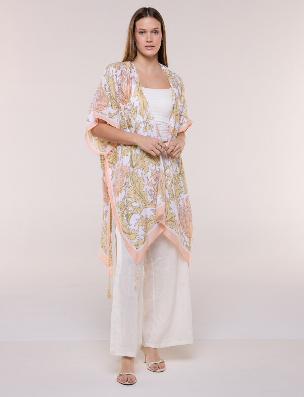 Kimono Flores MULTI/BEIGE