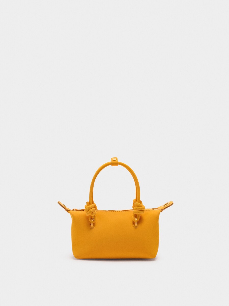 Bolso Tote De Textura Suave Xs naranja