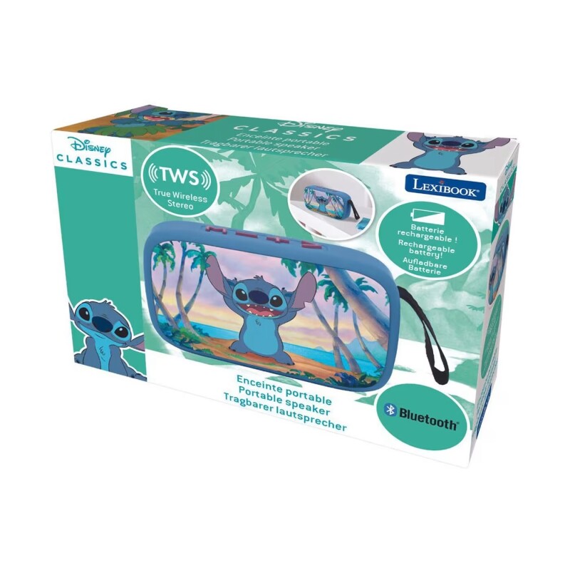 Parlante Bluetooth Portátil Lexibook Stitch LEXIBOOK PARLANTE BT PORTATIL STITCH BT018D -