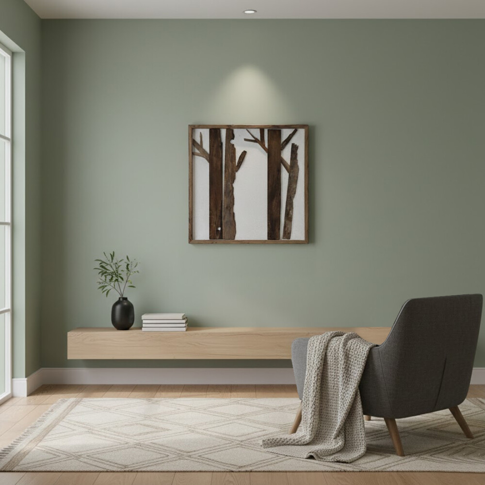 CUADRO DECORATIVO MADERA MACIZA 62 Cm x 62 Cm - LÍNEA RÚSTICA N°6