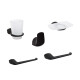 Jabonera Negro Mate Con Plato Epuyen Fv Base: 45X70 Vaso: 102X119 000