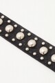 Pulsera Studs Cuero Negro