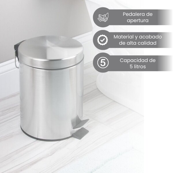 Cesto de basura 5 Litros Tacho Residuos Papelera Extraíble Acero Inoxidable Imback Cesto de basura 5 Litros Tacho Residuos Papelera Extraíble Acero Inoxidable Imback
