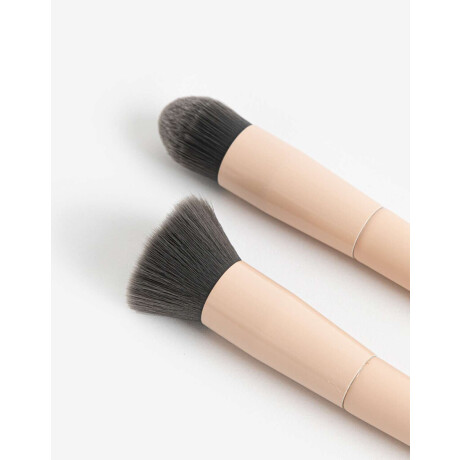 Set De Brochas De Maquillaje Para Rostro Rosa Viejo