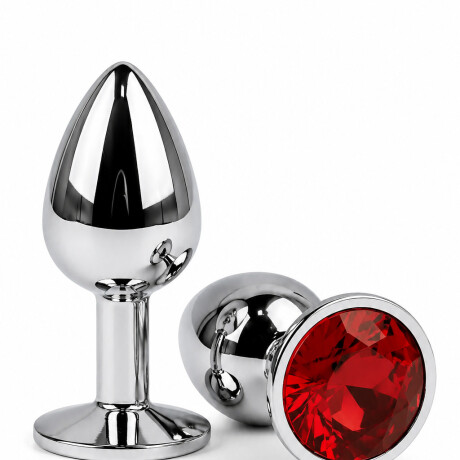 Plug Anal De Acero Con Rubí Redondo Small Plug Anal De Acero Con Rubí Redondo Small