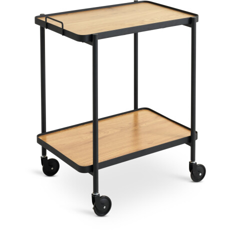 Carrito GANGSTED 2 estantes color roble/negro Roble/negro