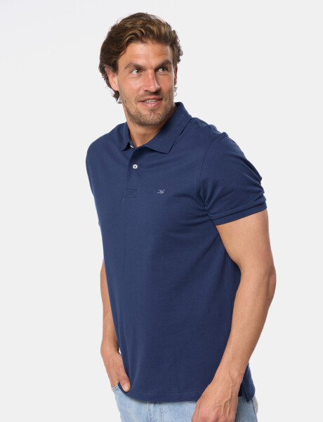 REMERA POLO LISA PIQUÉ Azul