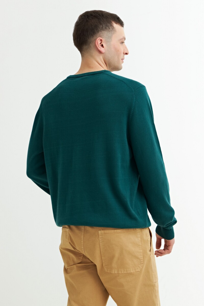 Sweater escote en V VERDE