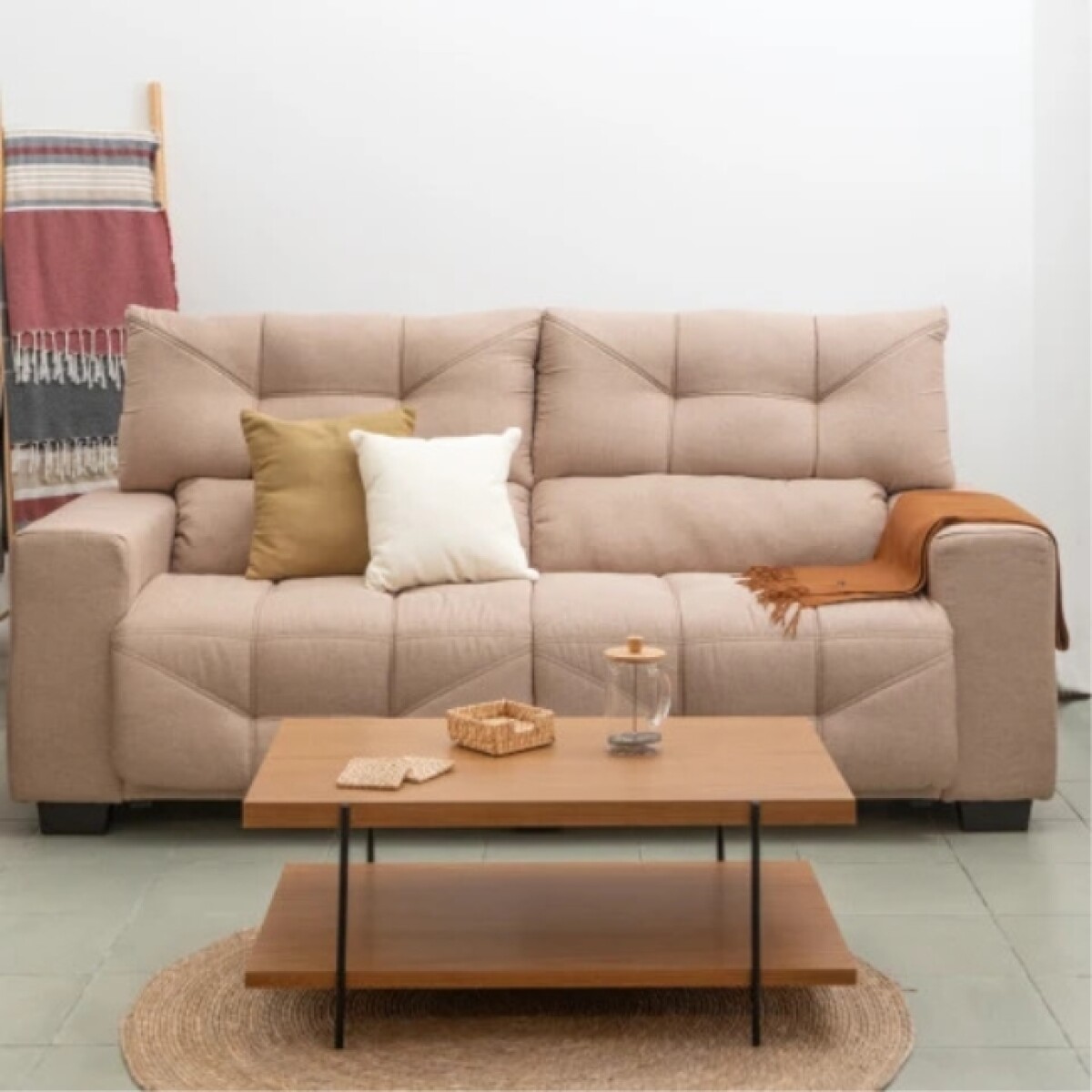 Sofa 2 Cuerpos Le Mans Hellen Boucle Marron 