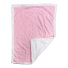 Frazada infantil en franela y corderito 75x100cm Liso Rosa