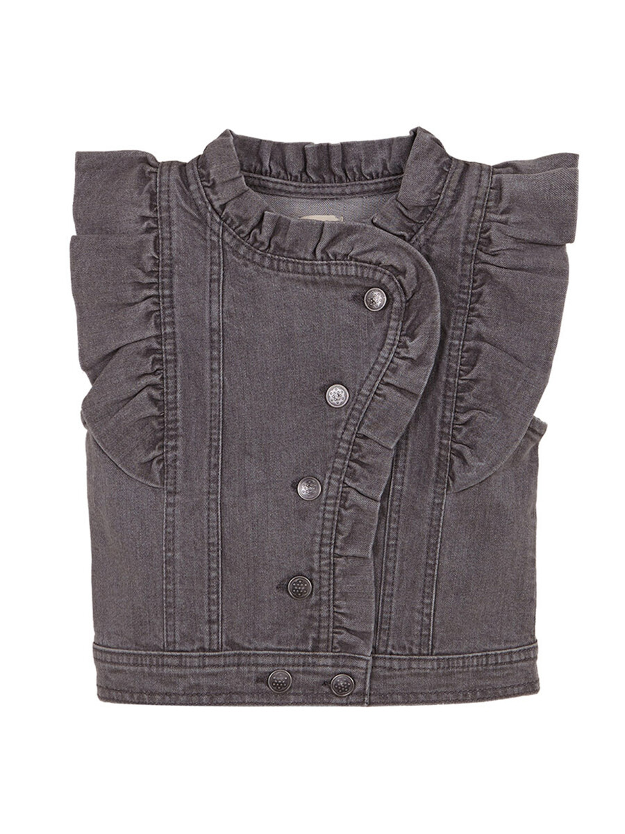 Chaleco Vaquero Gris Oscuro