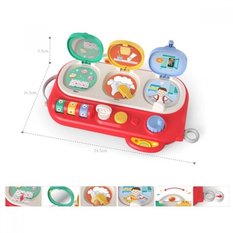 Tablero Didáctico Interactivo de Actividades de Bebé Huanger Rojo