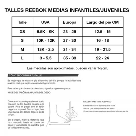 Medias Deportivas Infantiles Altas Reebok Training Pack X3 Negro